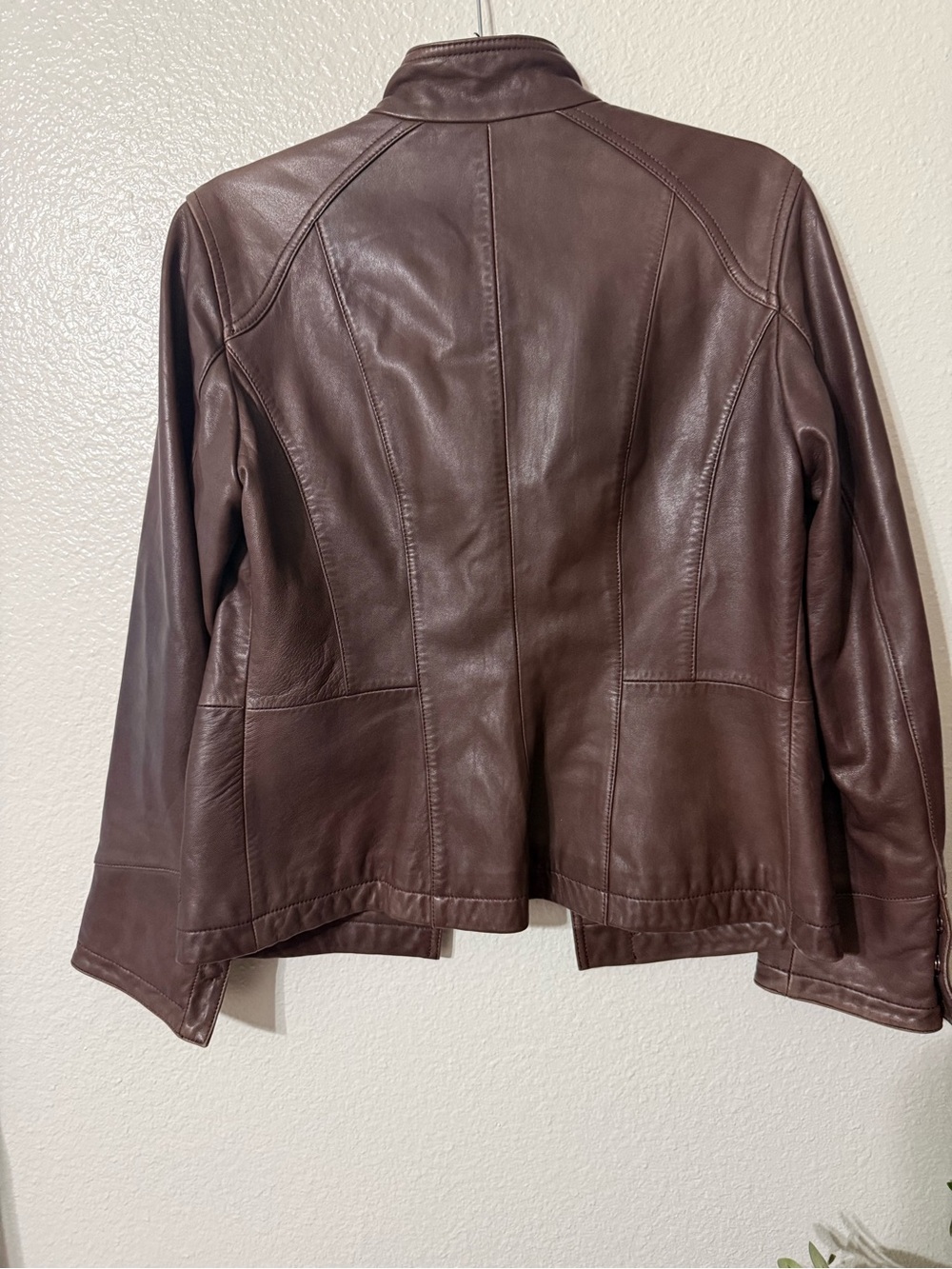 Prendang International Genuine Lambskin Leather Jacket Brown Size 88-96-160 - Picture 6 of 6